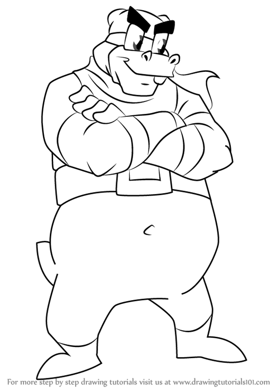 Step by Step How to Draw Murray from Sly Cooper