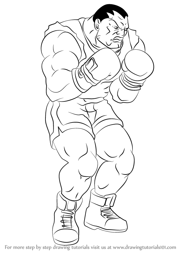 How to Draw Balrog from Street Fighter (Street Fighter) Step by Step