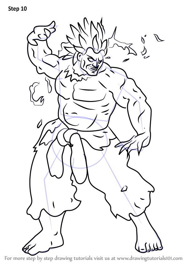 Learn How to Draw Oni from Street Fighter (Street Fighter) Step by Step Drawing Tutorials