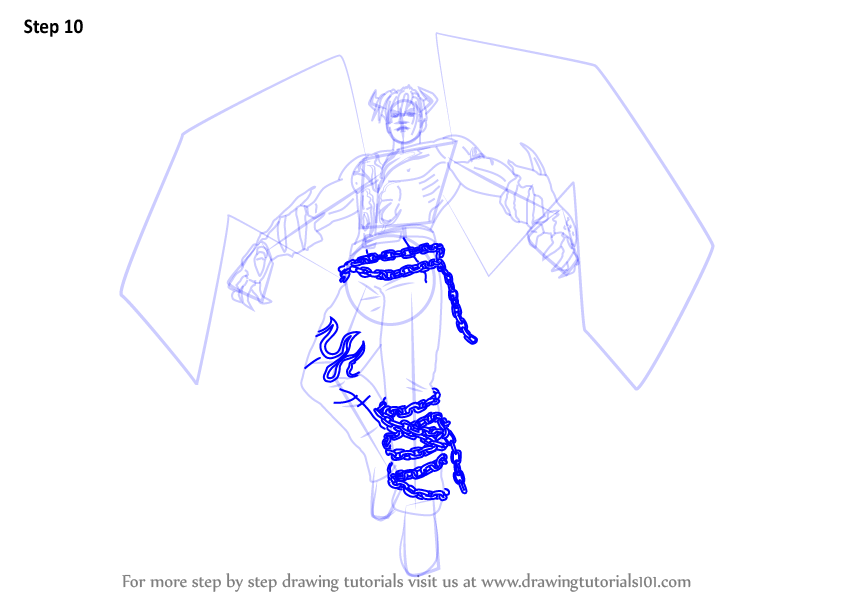 Learn How to Draw Devil Jin from Tekken (Tekken) Step by Step Drawing Tutorials