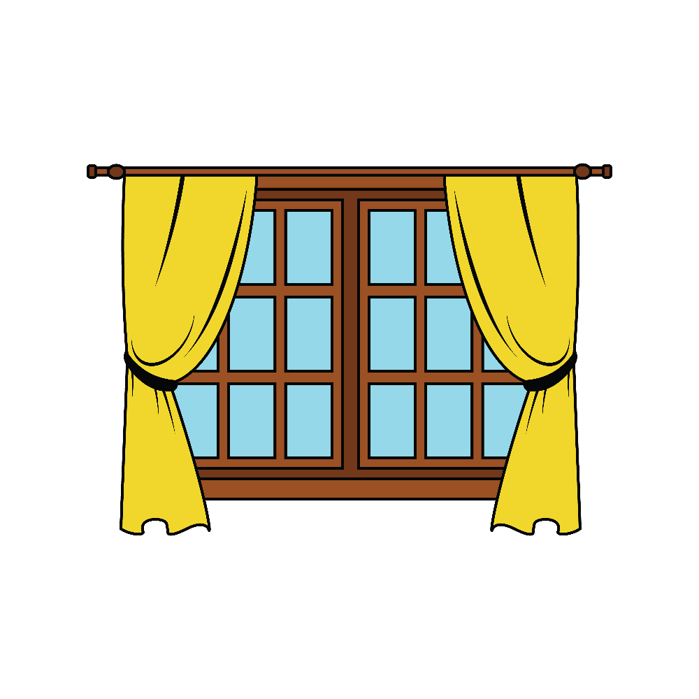 How to Draw A Window Step by Step