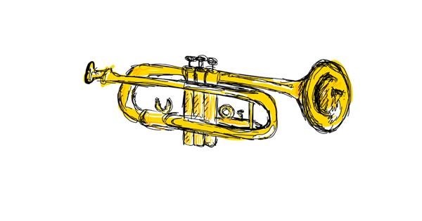 Trumpet Drawing by moris Drawize Gallery!