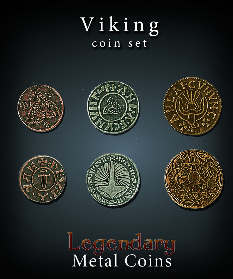 Viking SetLegendary Metal Coins Drawlab Entertainment