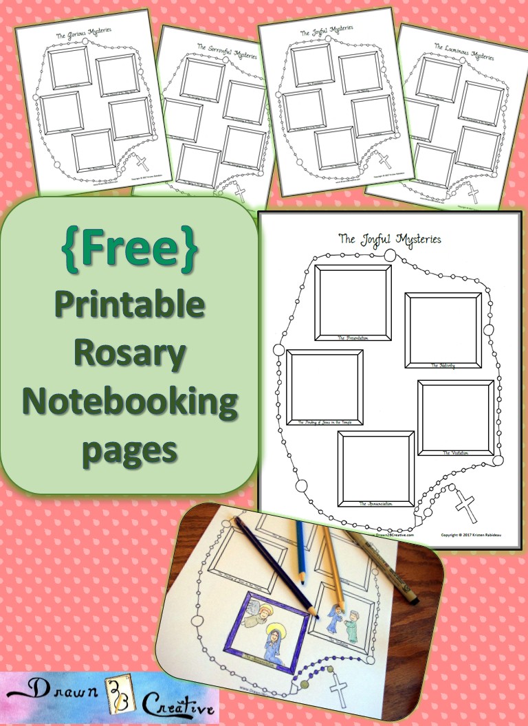 Free Rosary Notebooking Pages Drawn2BCreative