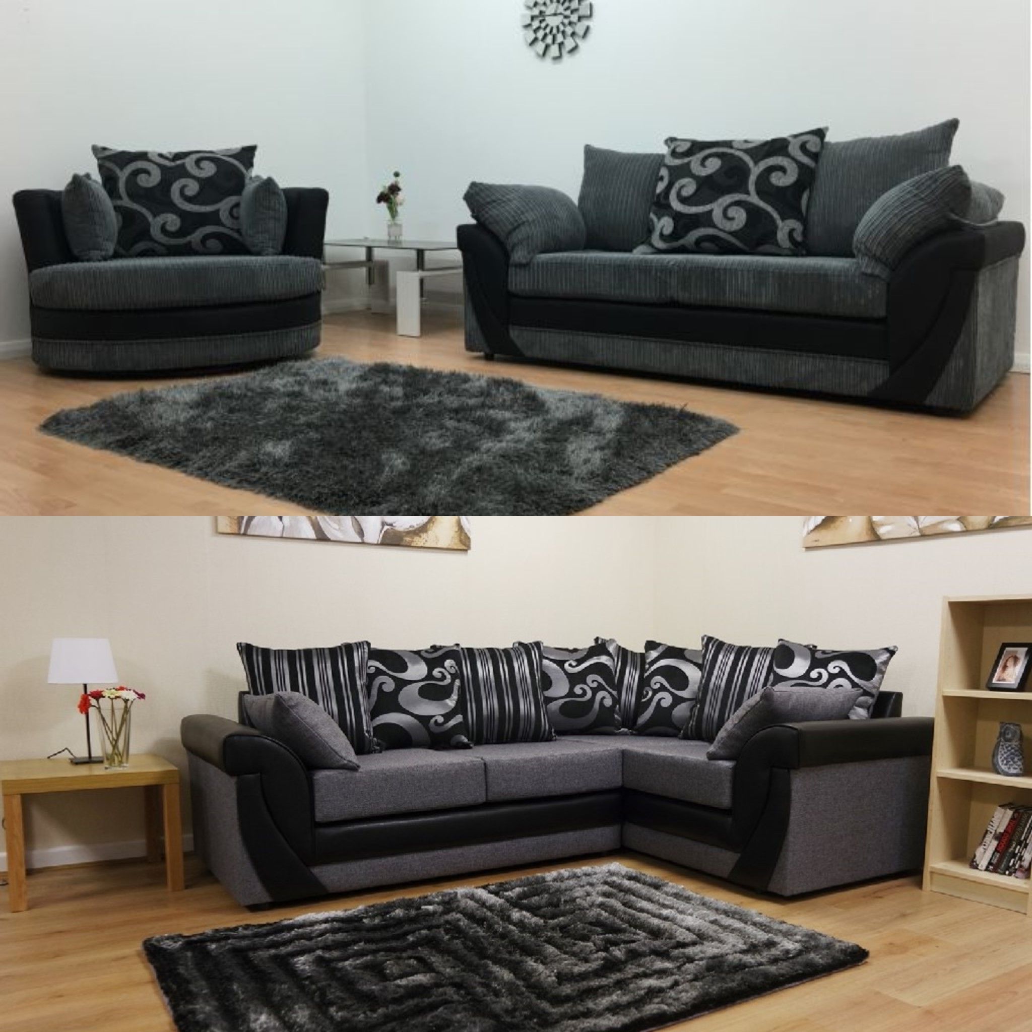 20 Collection of Corner Sofa and Swivel Chairs