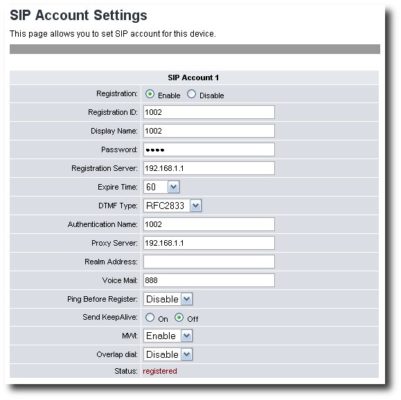 Vigor IP PBX FAQ Configuring SIP Account on a VigorPhone