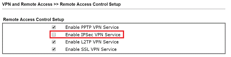 VPN PassThrough Setup DrayTek