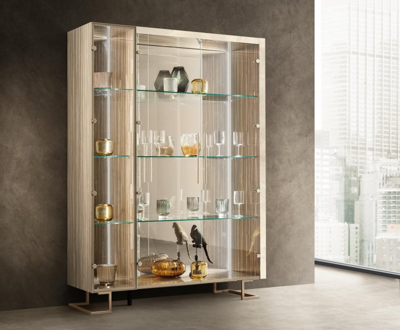 Arredoclassic Adora Luce Light 3 Doors Cabinet Right Or Left Column With Glass Shelves Dream Furnishings Arredoclassic Adora Luce Light 3 Doors