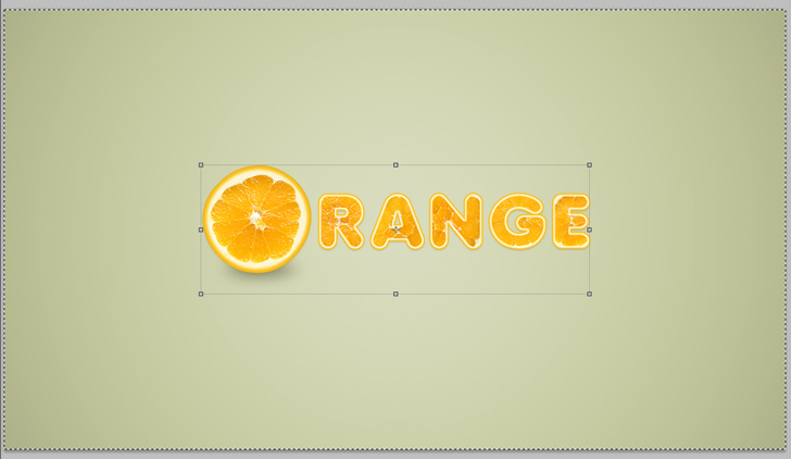 Orange Fruit Text Effect in Adobe Dreamstale