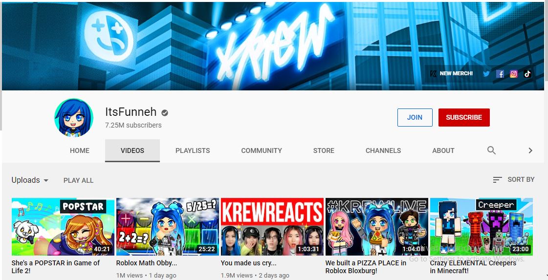 Itsfunneh Youtube how much roblox does itsfunneh have 2021