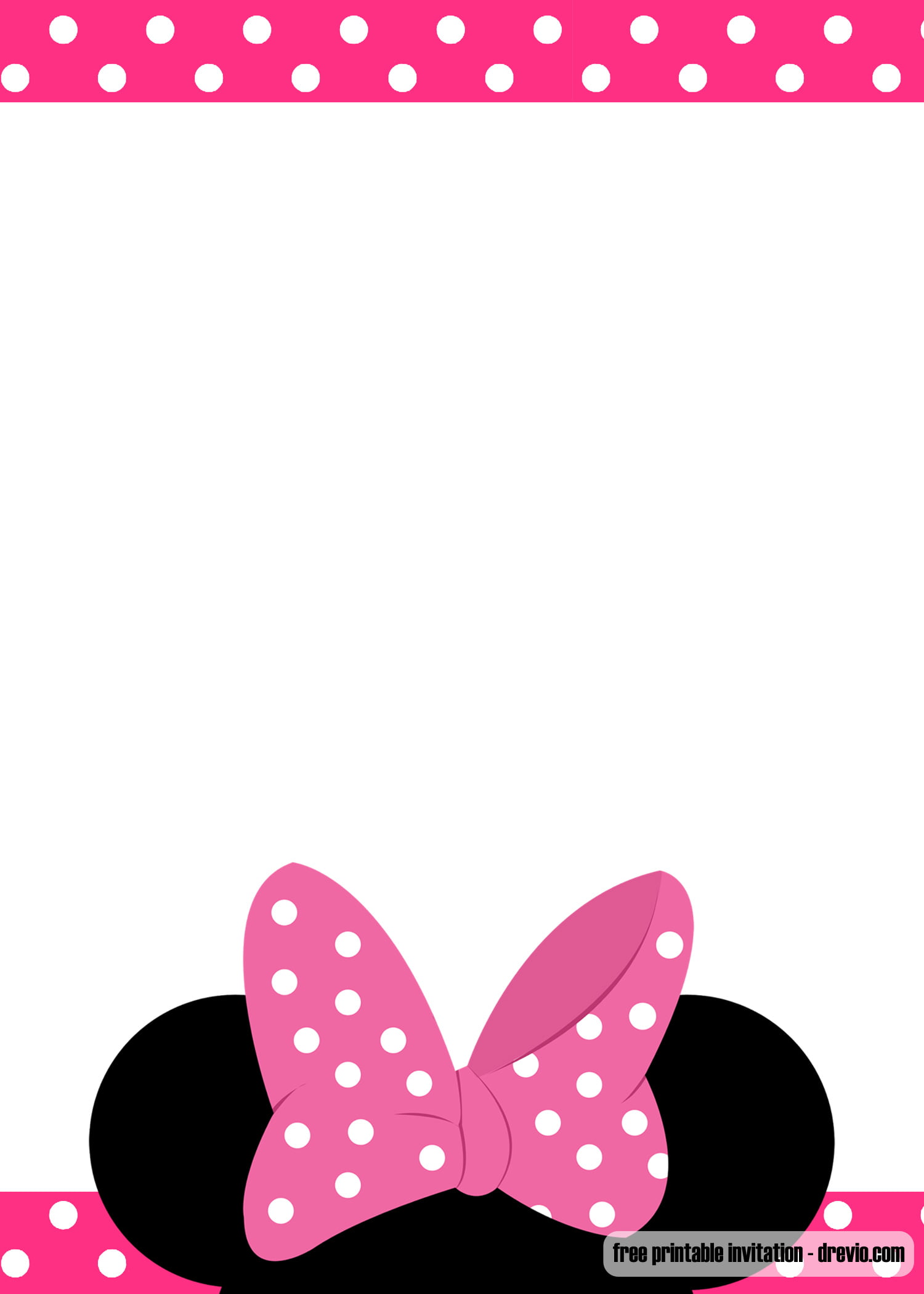 Baby Minnie Mouse Birthday Invitations FREE PRINTABLE Birthday