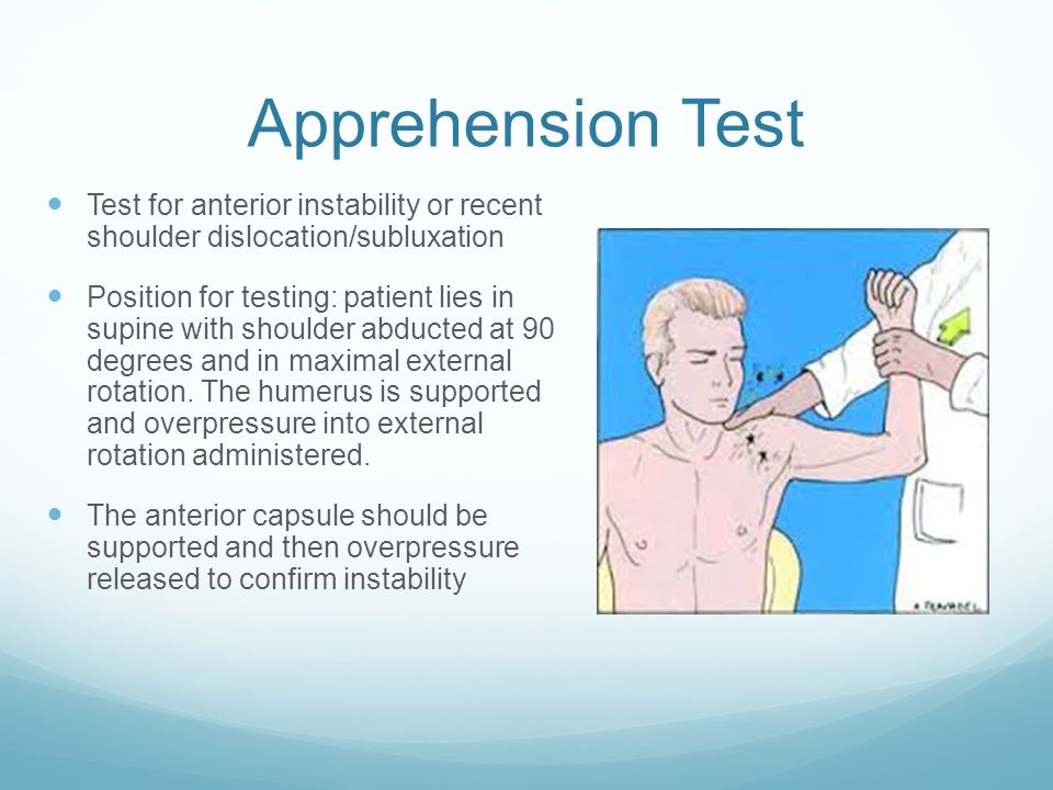 Apprehension Test Shoulder Exam