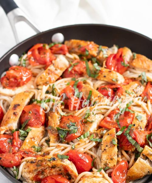 Low FODMAP Spaghetti with Chicken and Cherry Tomatoes Dr. Hagmeyer
