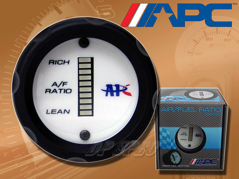 APC UNIVERSAL 52MM 2" AF A/F AIR / FUEL RATIO PERFORMANCE WHITE EL