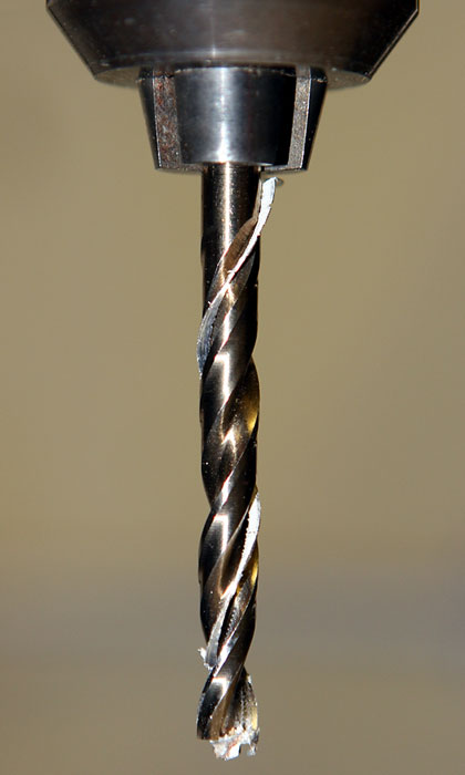 Electric Drill Chuck and Drill Bit Photograph