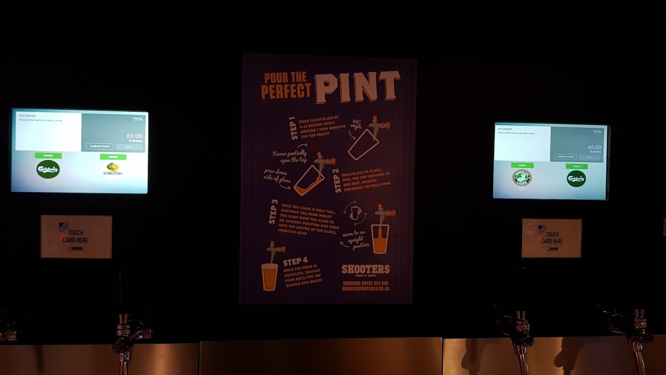 Shooters Leeds SelfServe Contactless Beer Walls Drink Command