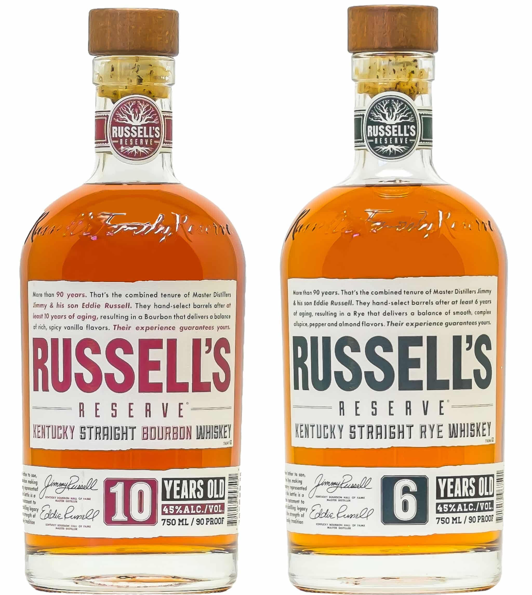 Review Russell's Reserve Bourbon 10 Years Old and Rye 6 Years Old