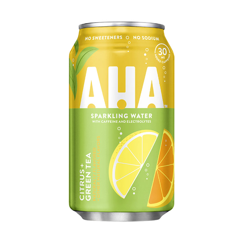 AHA Citrus Green Tea 12 fl oz Cans, 8 Pack by Liquor