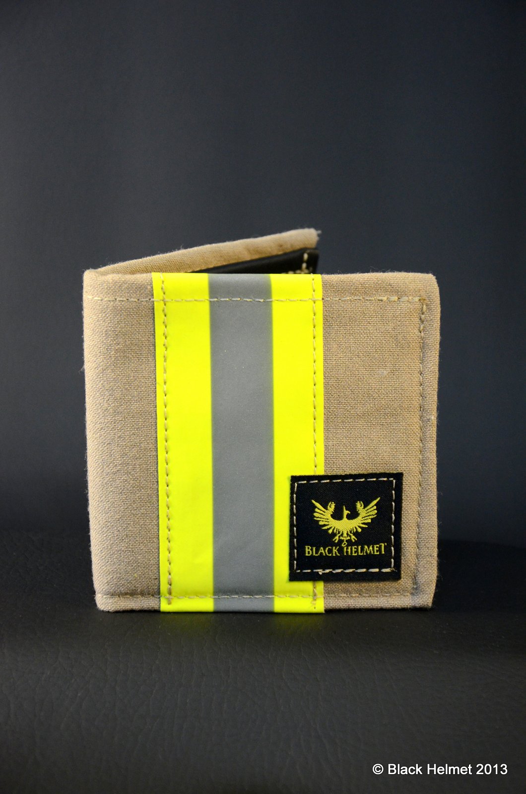 Bunker Gear BiFold Wallet (Tan) Black Helmet Firefighter Shirts