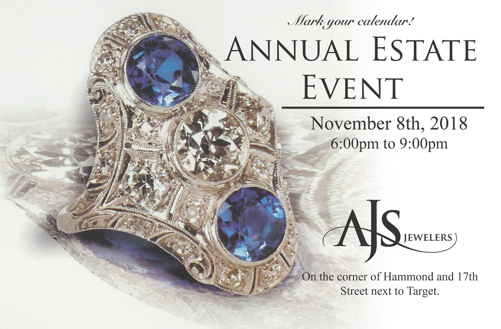 Estate Jewelry Sales Event RegularSized Postcard Product Details