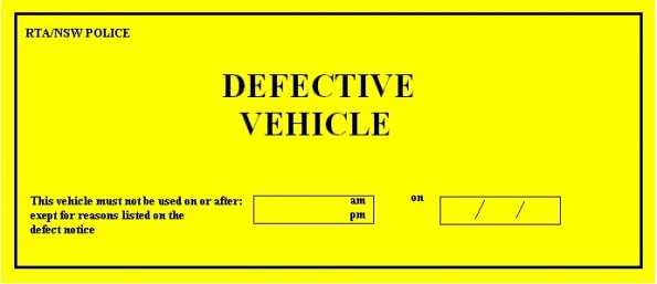 Defect notices