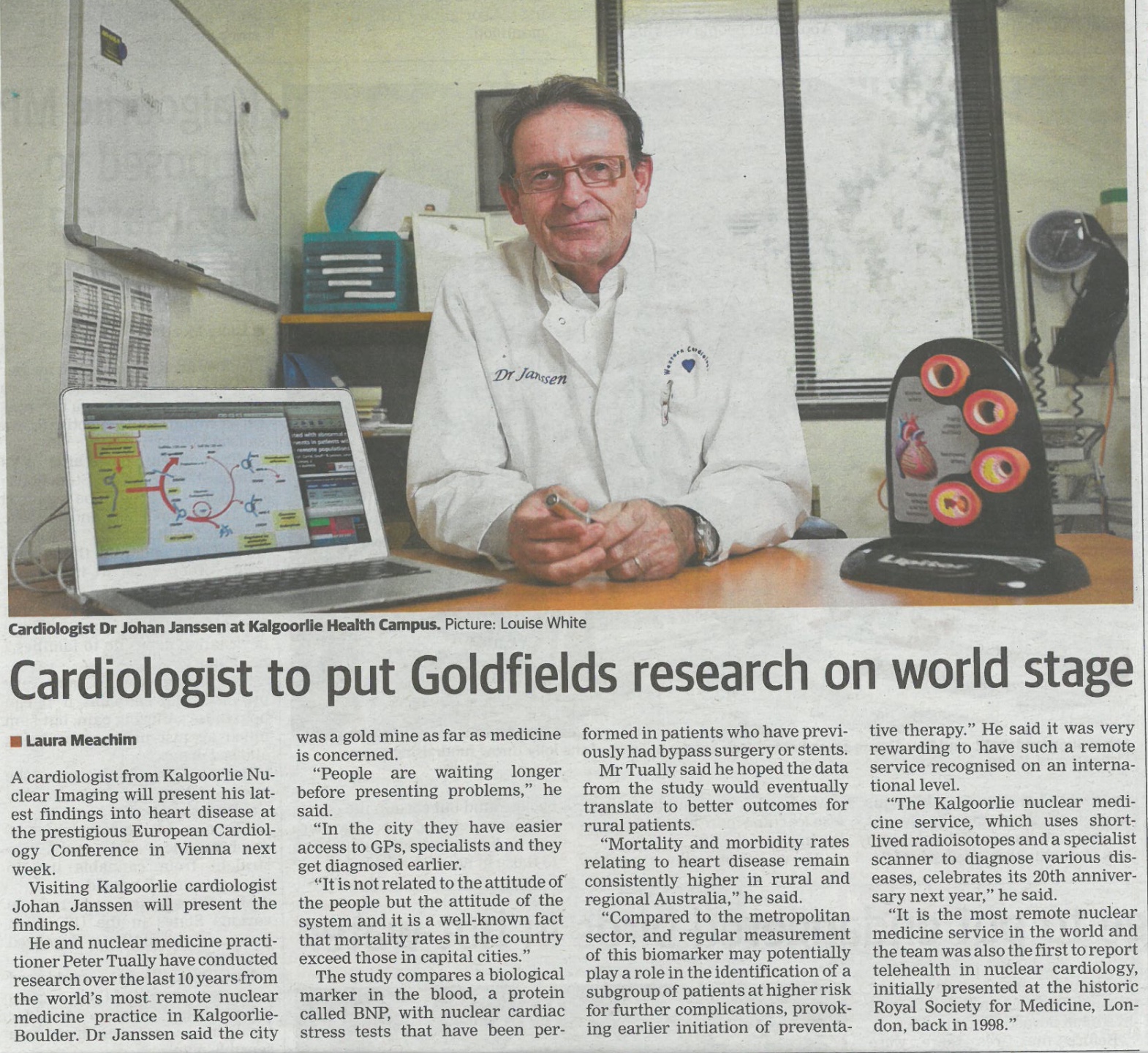 Cardiologist to put Goldfields Research on World Stage Dr Johan Janssen