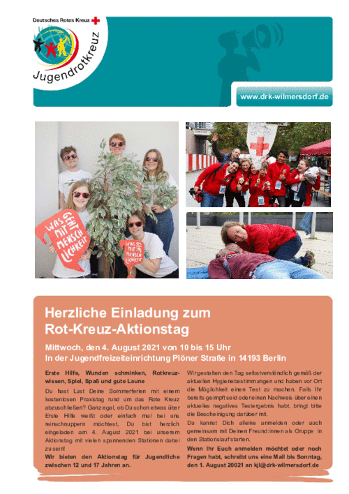 Meldung DRK KV Berlin SchönebergWilmersdorf e. V.