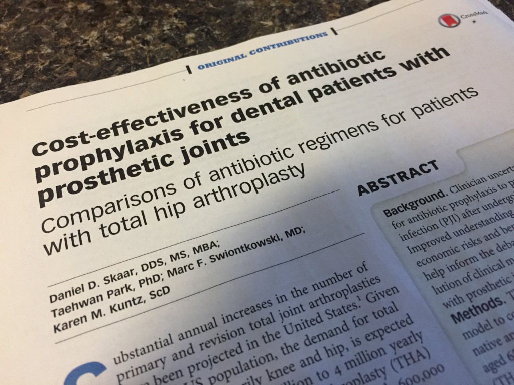Total hip replacement and antibiotics Dr. Nima Massoomi DMD MEd MD