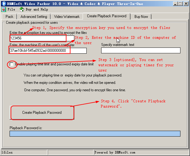 Video Packer Online help