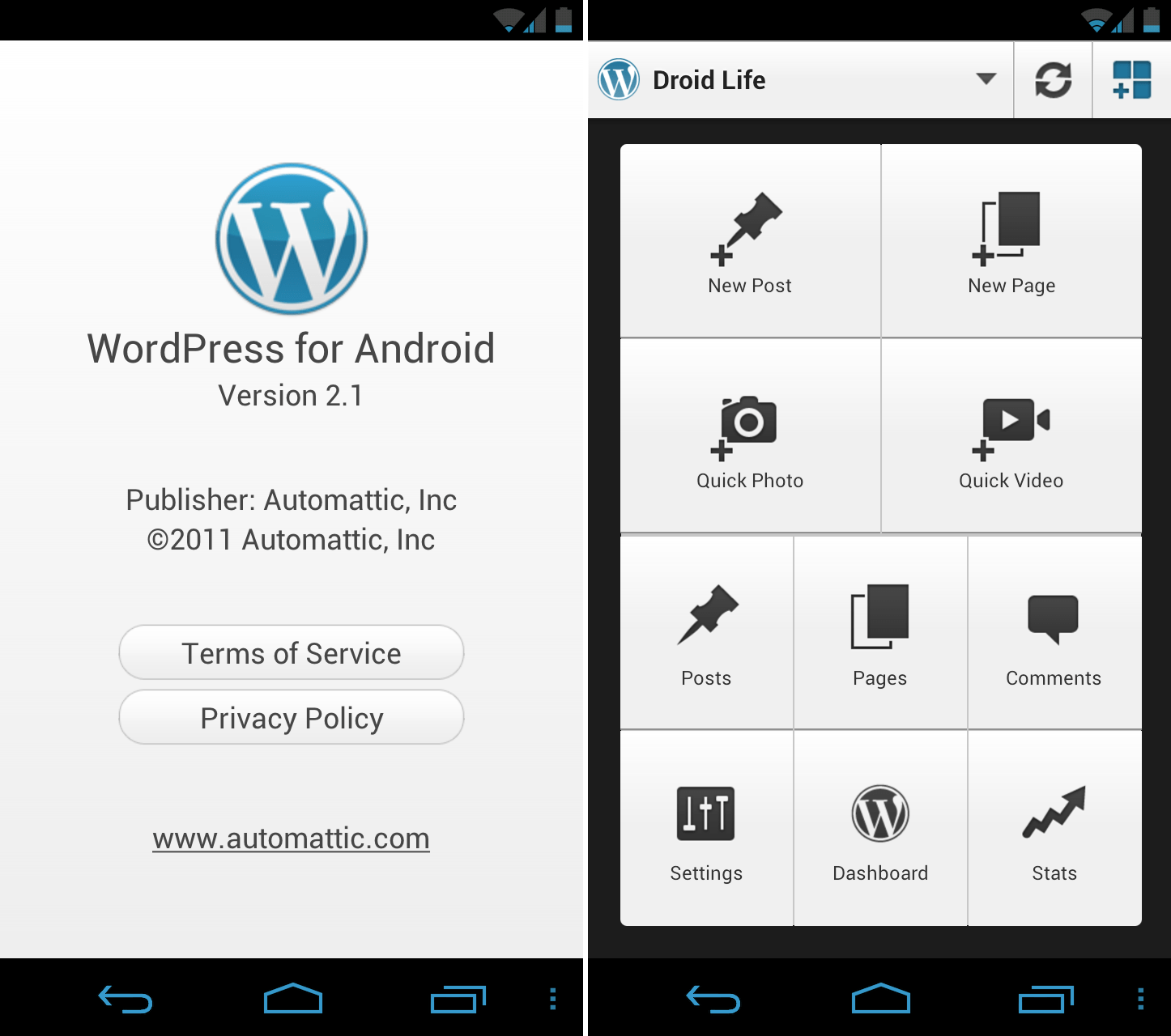 Wordpress for Android Beta 2.1 Released, Autosave Timer Plus Ability to