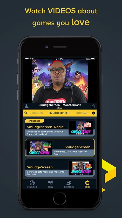Core is a new mobile app that focuses on mobile gaming videos and live
