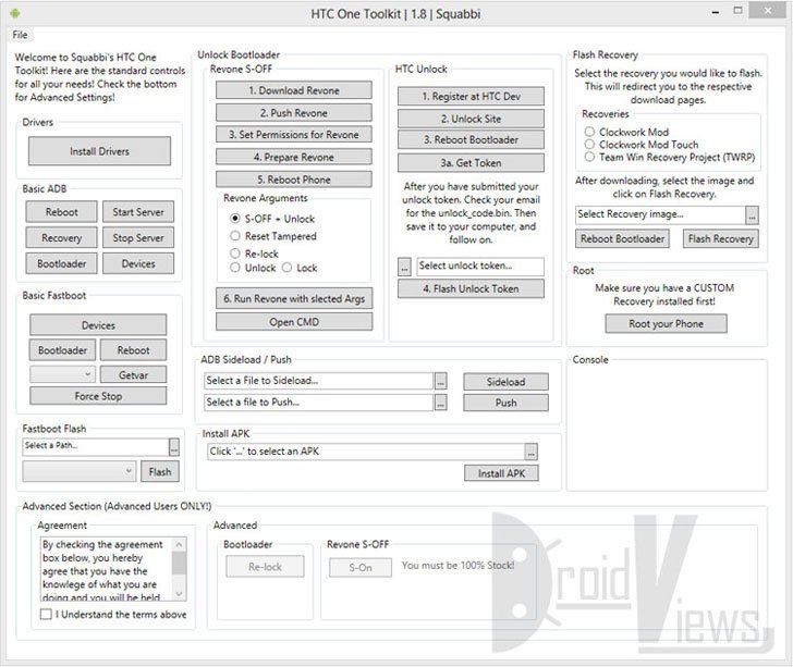HTC One Toolkit Root HTC Phones and Install Recovery DroidViews