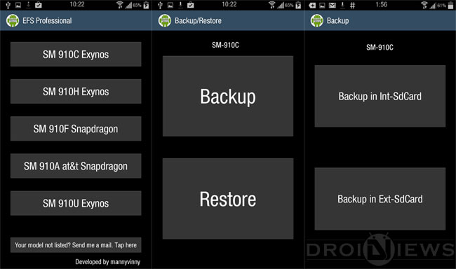 Backup EFS on Galaxy Note 4 and Other Samsung Devices