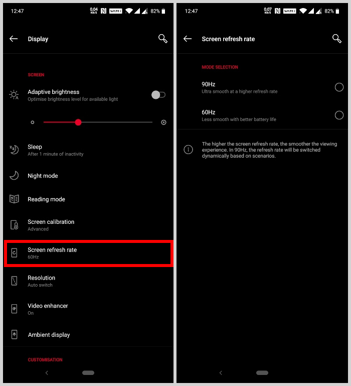 Enable 90Hz Display Mode on OnePlus 7 Pro (All Apps) DroidViews