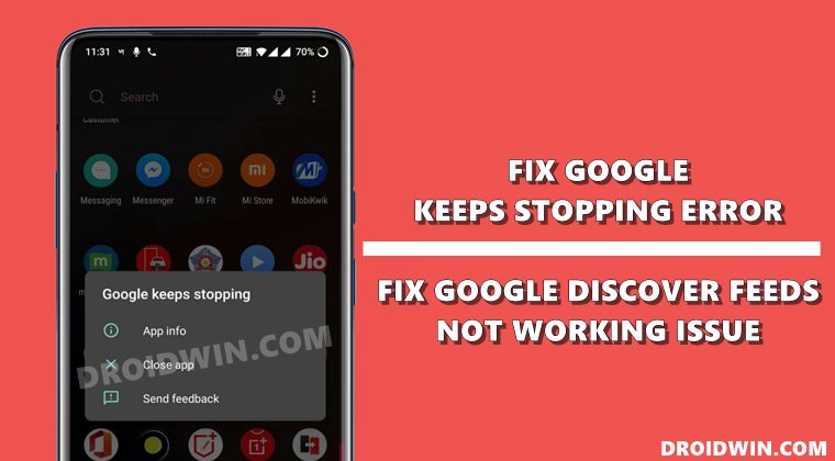 Google App Keeps Stopping On Android