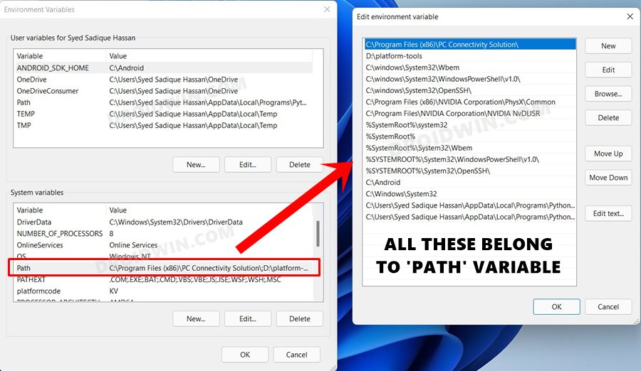 How to Create Custom Environmental Variables in Windows 11 DroidWin