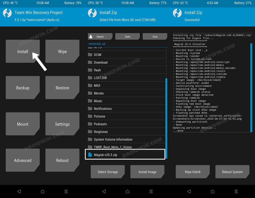 How to Flash a ZIP File in Android Device DroidWin