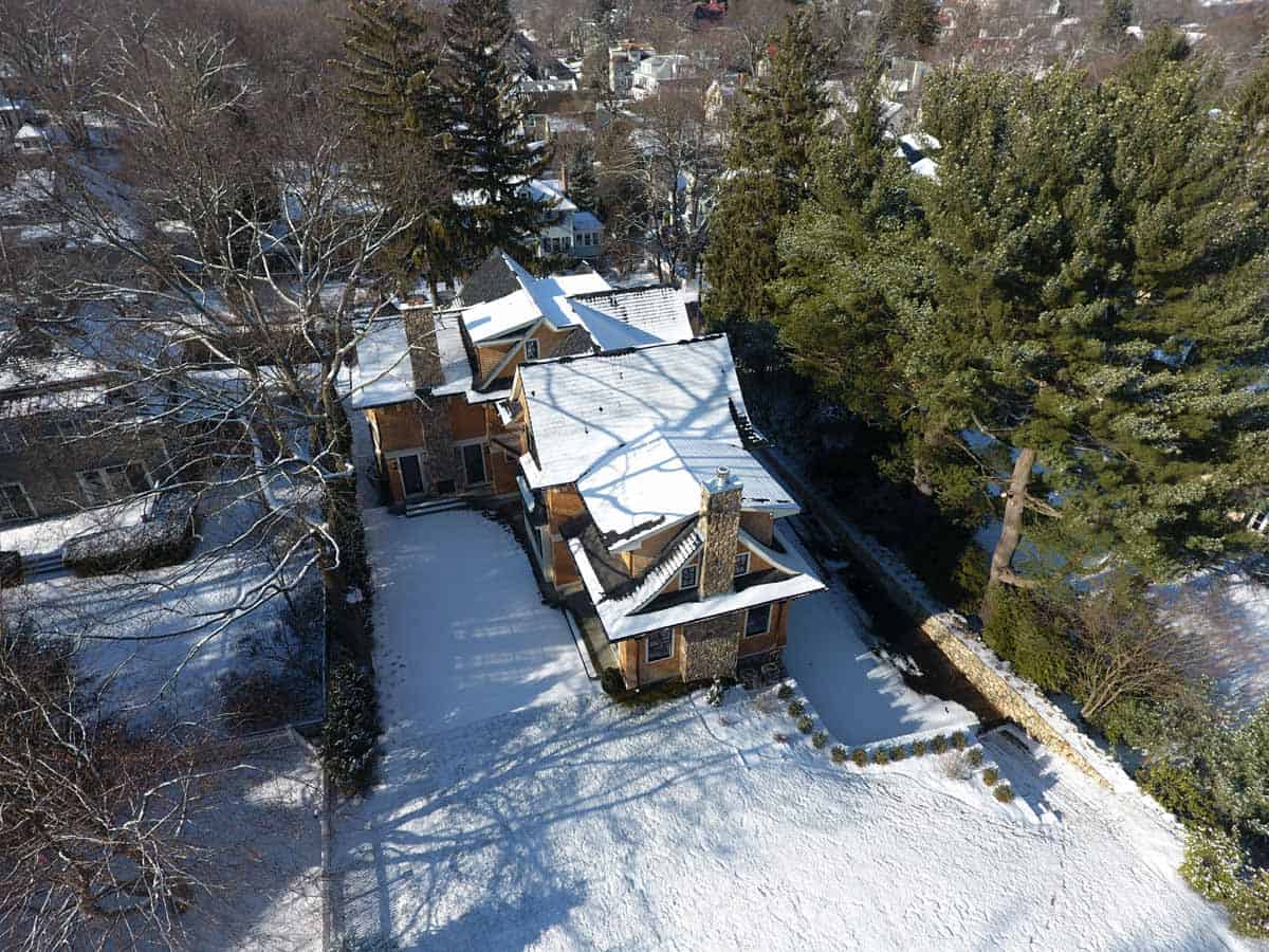 Drone Aerial Real Estate Photography 88 Hyde St. Newton, MA