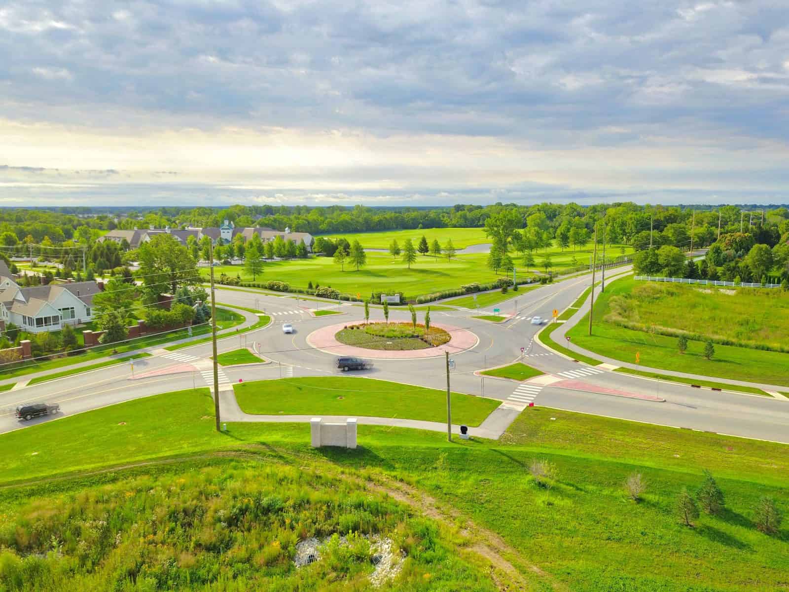 Aerial Drone Photos of the 161st & Carey Rd Intersection Westfield, IN