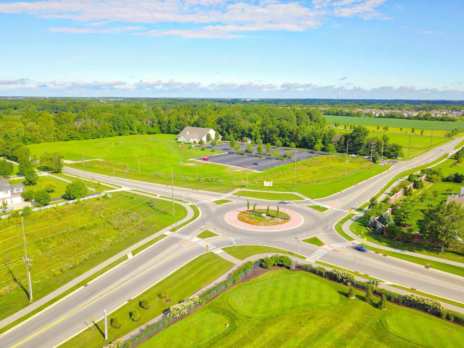 Aerial Drone Photos of the 161st & Carey Rd Intersection Westfield, IN