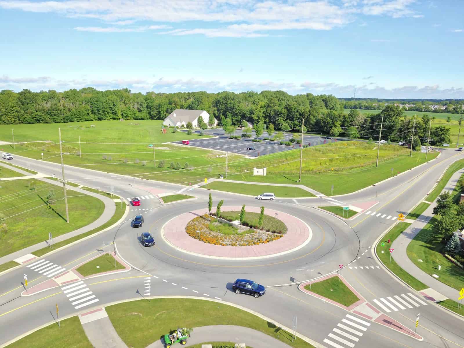 Aerial Drone Photos of the 161st & Carey Rd Intersection Westfield, IN