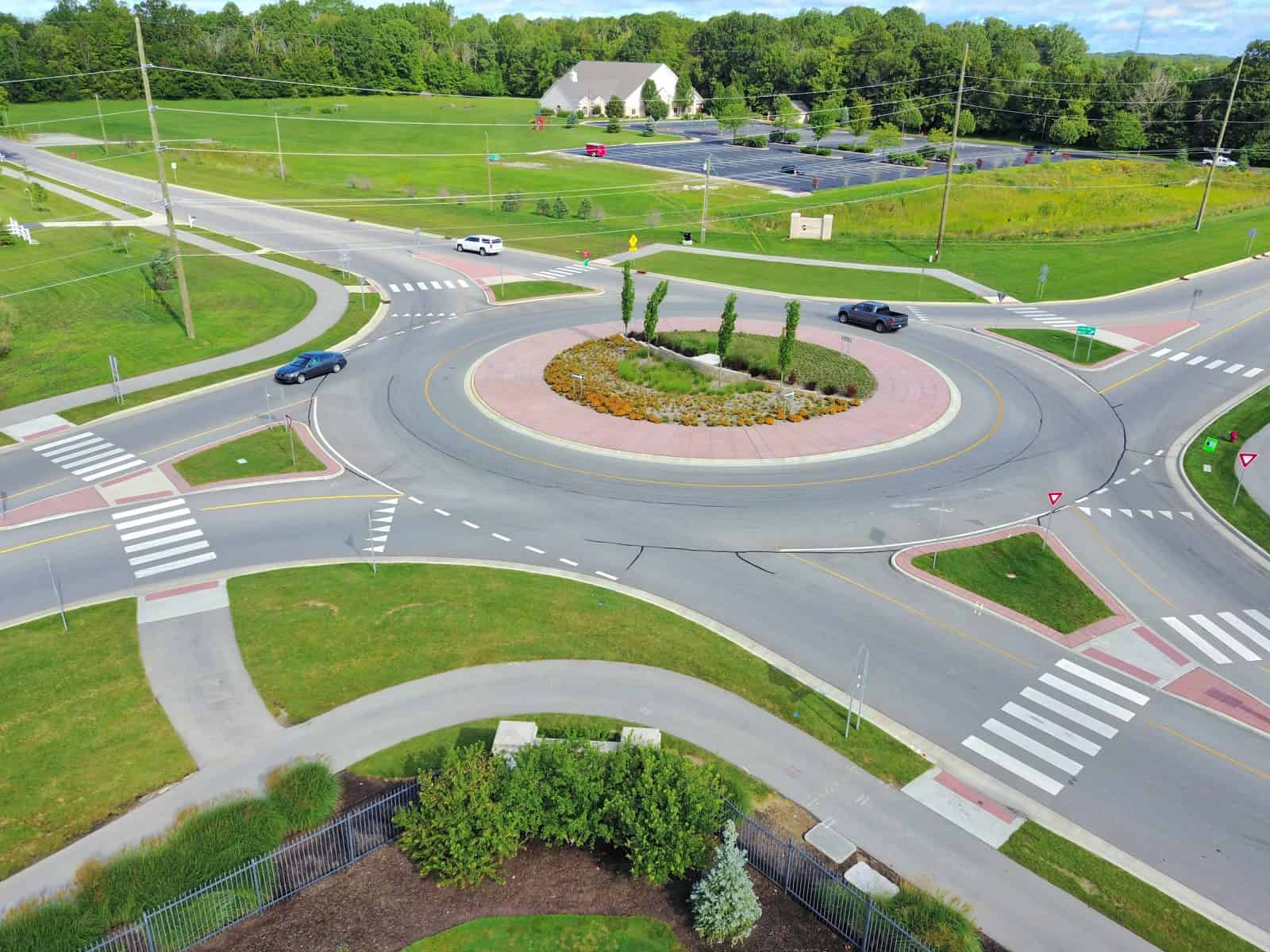 Aerial Drone Photos of the 161st & Carey Rd Intersection Westfield, IN