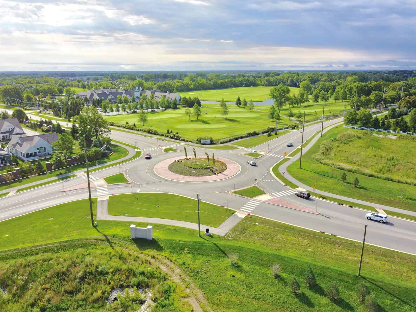 Aerial Drone Photos of the 161st & Carey Rd Intersection Westfield, IN