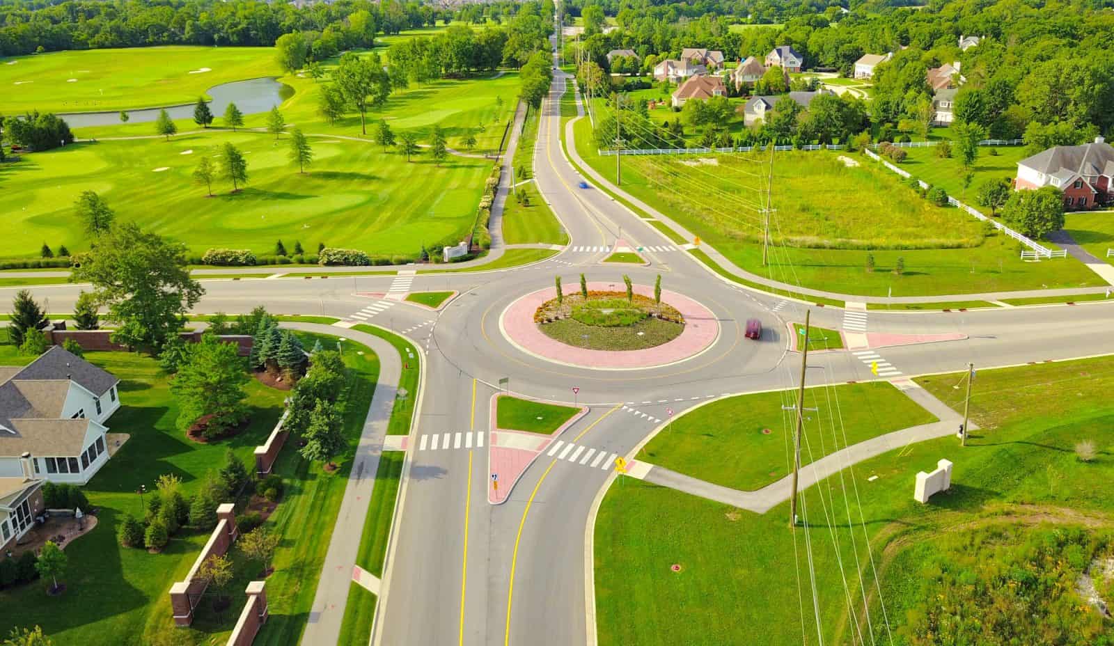 Aerial Drone Photos of the 161st & Carey Rd Intersection Westfield, IN