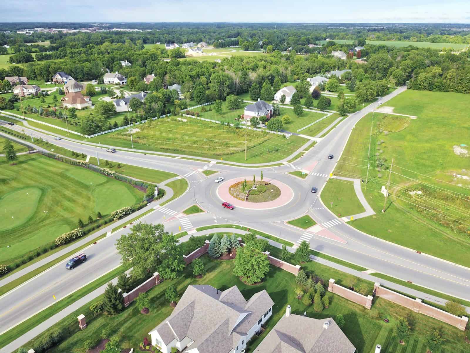 Aerial Drone Photos of the 161st & Carey Rd Intersection Westfield, IN
