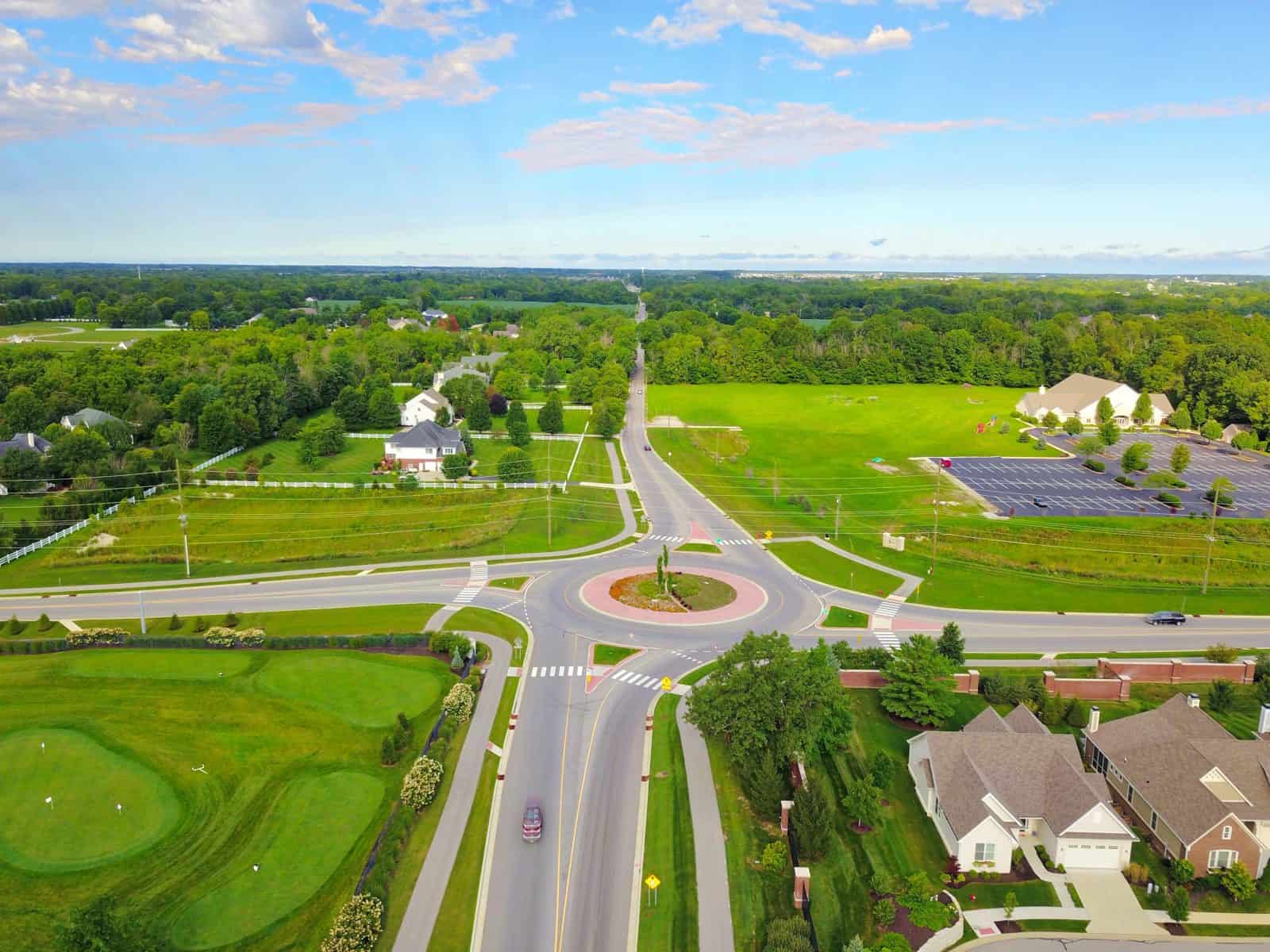 Aerial Drone Photos of the 161st & Carey Rd Intersection Westfield, IN