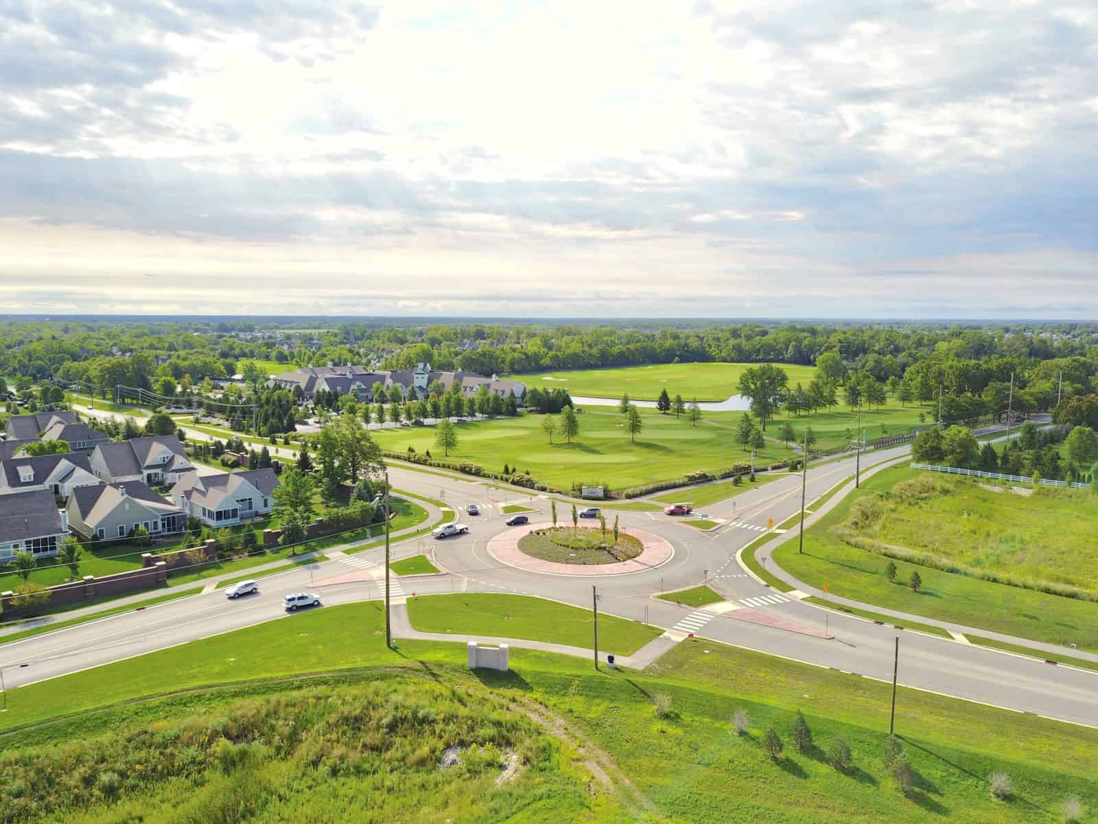Aerial Drone Photos of the 161st & Carey Rd Intersection Westfield, IN