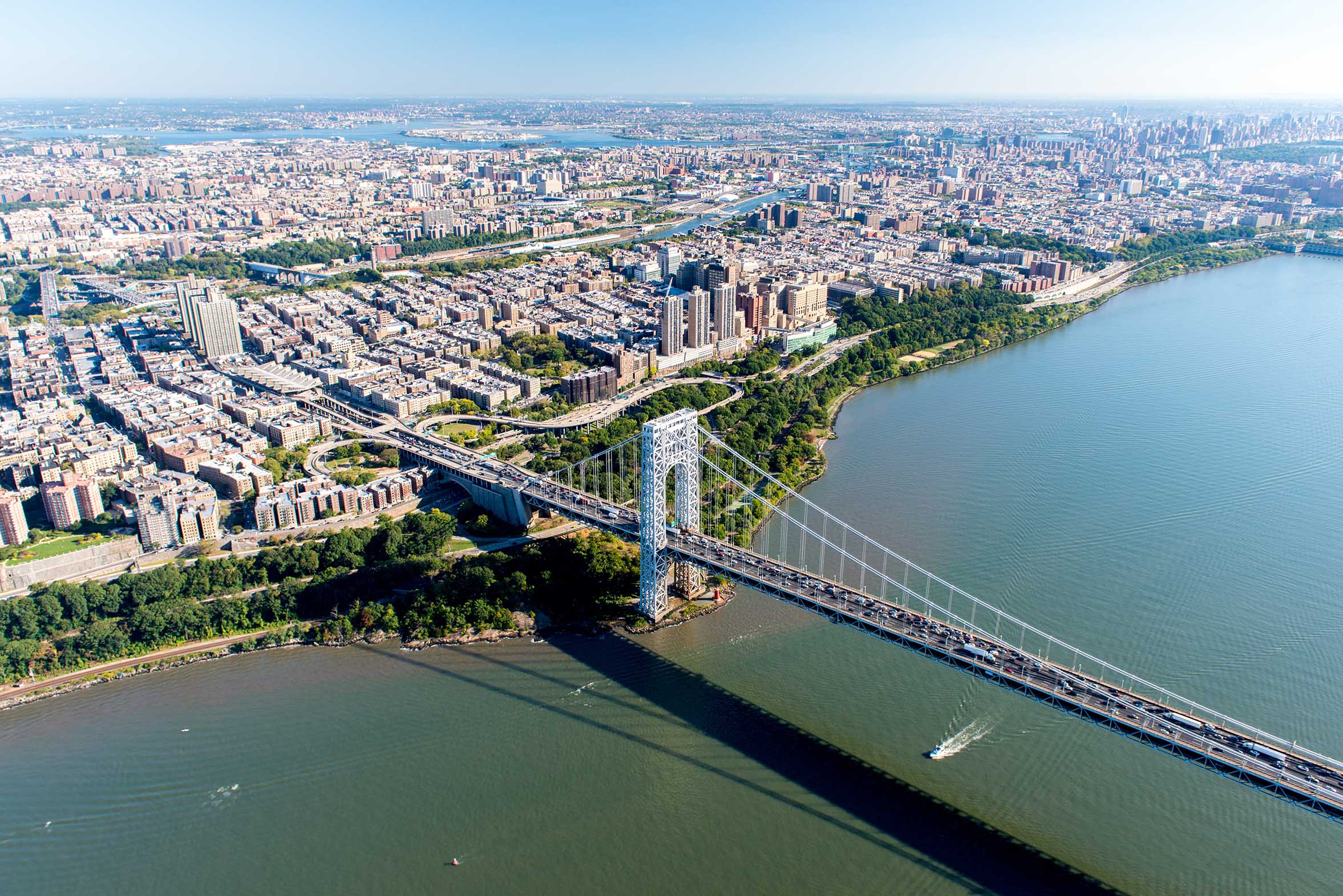 Aerial View of Washington Bridge, New York/New Jersey