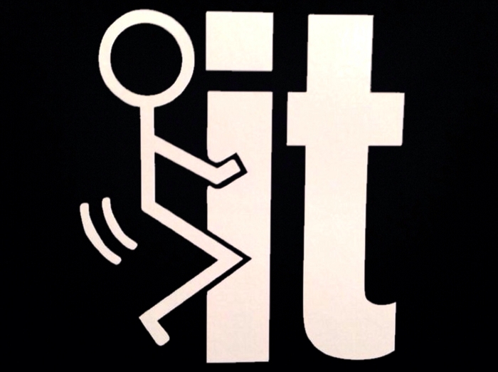 Fuck It! Stick Figure Funny Vinyl Decal Screw It! Stick Figure Funny