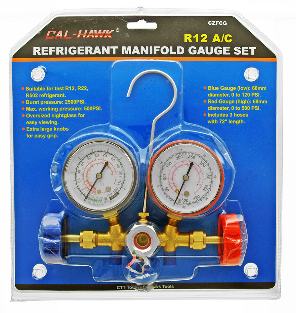 R12 A/C Refrigerant Manifold Gauge Set